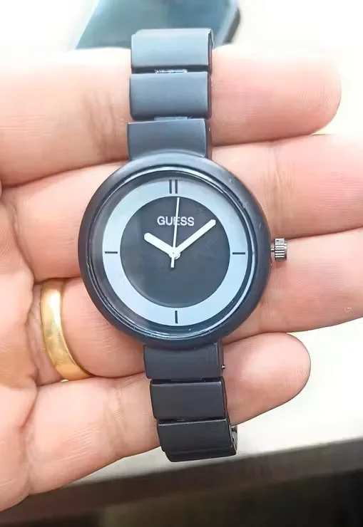 Women’s Stainless Steel | Analog Watch Black Dial Round | Elegant & Durable Timepiece image 1