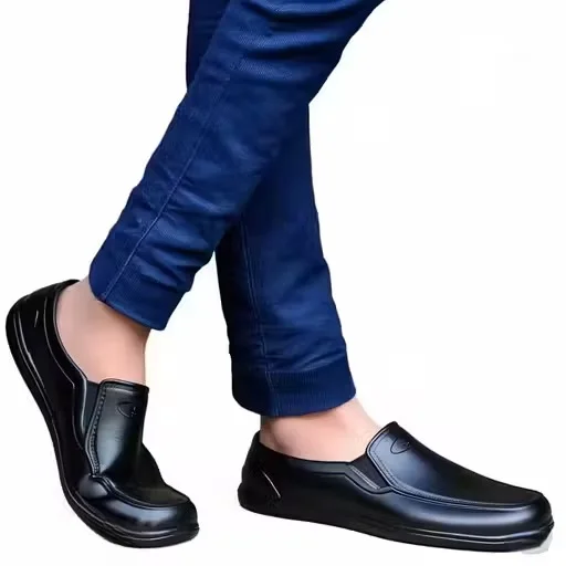 Men’s Casual Shoes Black IND-7 Size | Premium Slip-Resistant Rubber Sole Footwear image 1