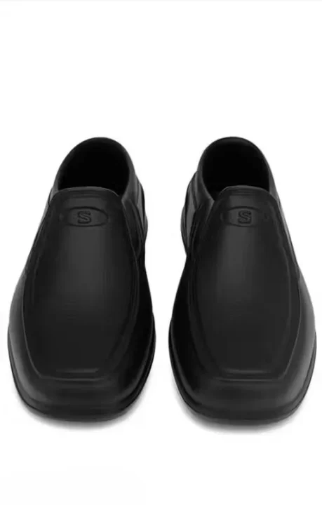 Black Men's Casual Shoes |Premium Rubber Shoes| Trendy EVA Sole, Size IND-8| Comfortable Everyday Footwear image 3