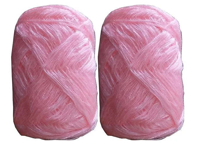 3 Ply Knitting Wool Yarn |100 gm Each| Pack of 8 | Soft Pink Wool for Knitting and Crochet| Handmade Crafts image 1