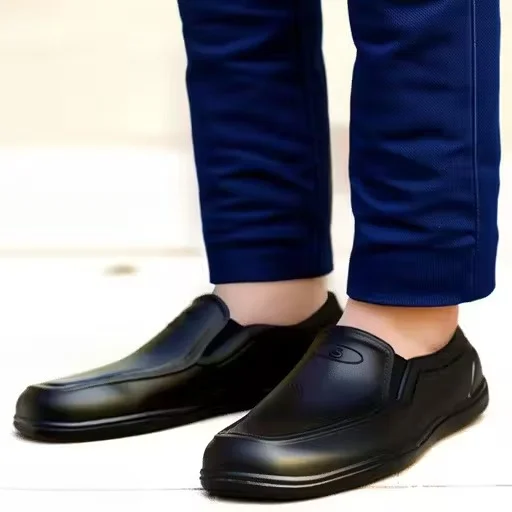 Men’s Black Casual Shoes | Premium EVA Rubber Sole | Size IND-9 | Trendy Daily Wear image 1