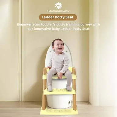 StarAndDaisy | Baby Potty Training Toilet Seat with Ladder, Anti-Slip Toddler Potty Chair | Plastic Potty Seat for Boys & Girls thumbnail 1