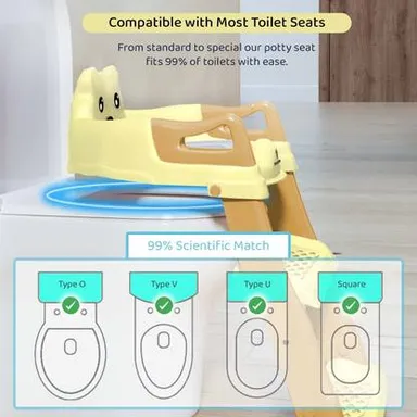 StarAndDaisy | Baby Potty Training Toilet Seat with Ladder, Anti-Slip Toddler Potty Chair | Plastic Potty Seat for Boys & Girls thumbnail 4