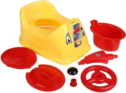 KORBOX Baby Potty Training Seat | Plastic Potty Seat with Lid & Removable Tray | High Back Support for Toddlers 6‑34 Months image 1