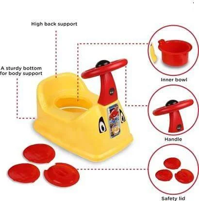 KORBOX Baby Potty Training Seat | Plastic Potty Seat with Lid & Removable Tray | High Back Support for Toddlers 6‑34 Months image 2