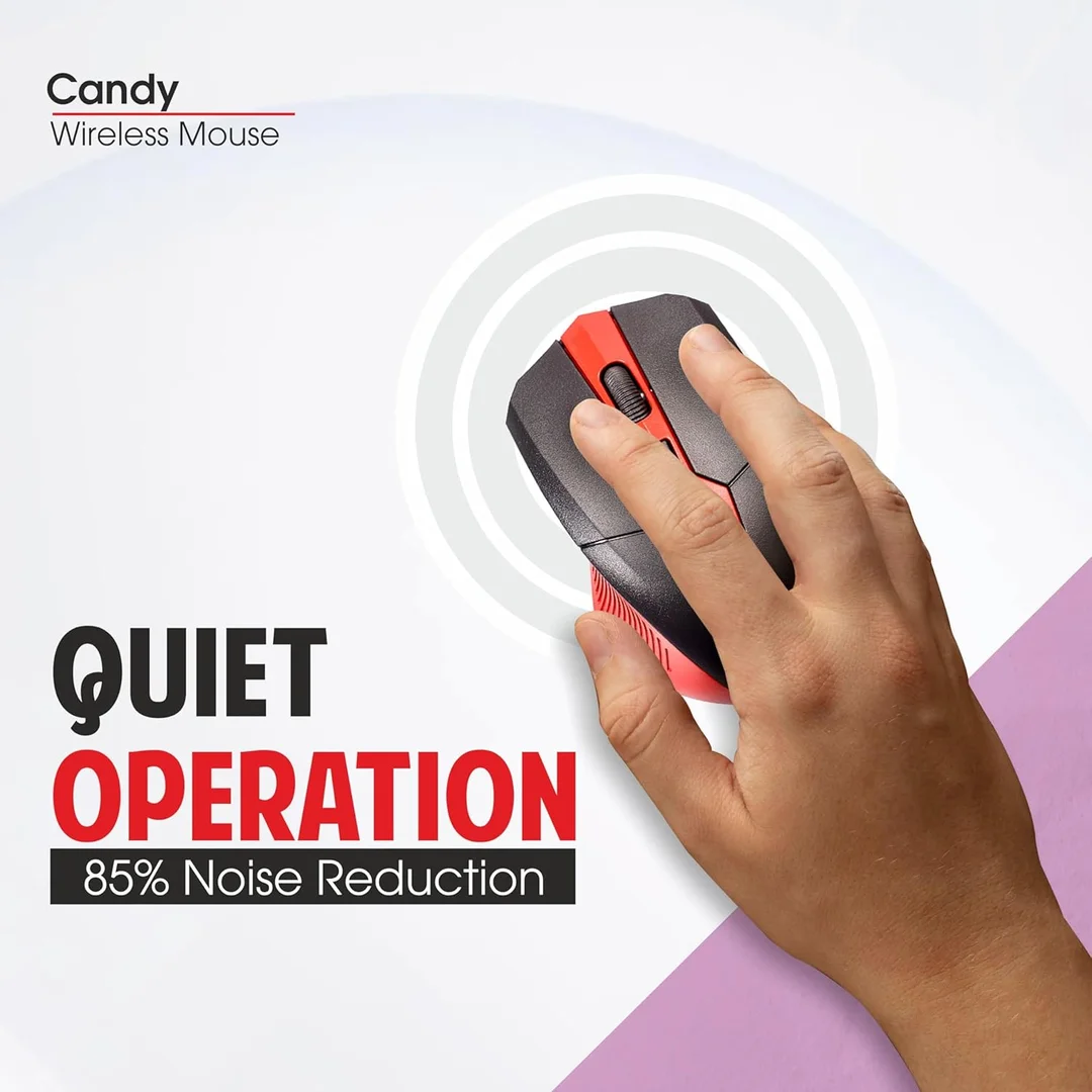 Zebion | Wireless Mouse Candy | 4G Nano Receiver | Smooth Gliding, 8G Acceleration Sensor, Automatic Sleep Mode | Windows Compatible image 3