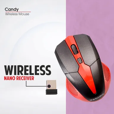 Zebion | Wireless Mouse Candy | 4G Nano Receiver | Smooth Gliding, 8G Acceleration Sensor, Automatic Sleep Mode | Windows Compatible thumbnail 3