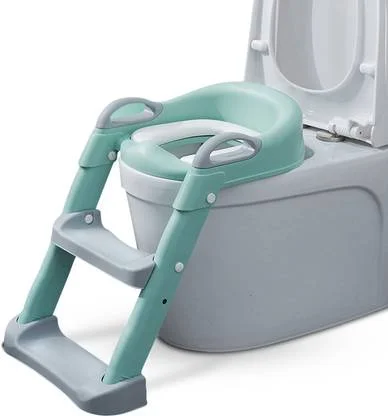 Baybee Aura Baby Potty Seat | Western Toilet Training Seat with Ladder | Non-Toxic Plastic | Kids Toddler Toilet Chair image 1