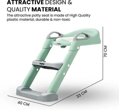Baybee Aura Baby Potty Seat | Western Toilet Training Seat with Ladder | Non-Toxic Plastic | Kids Toddler Toilet Chair thumbnail 4