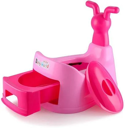 KORBOX Baby Potty Seat | Toilet Trainer with Cartoon Face | Removable Tray & Closing Lid | Plastic, Toddler Potty Chair for Easy Toilet Training image 1