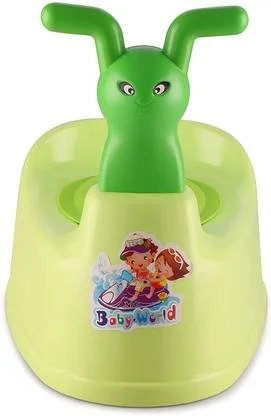 KORBOX Baby Toilet Trainer Potty Seat | Cartoon Face, Removable Tray, Closing Lid | Toddler Boys & Girls | Plastic Potty Seat for Easy Training image 1