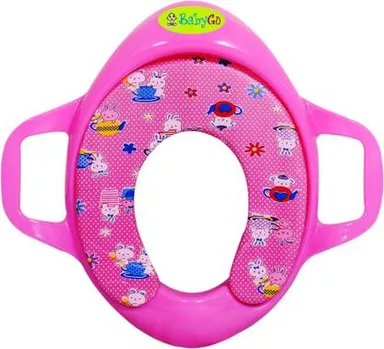 BabyGo Soft Cushioned Baby Potty Seat With Handle | Toddler Toilet Trainer, Non-Toxic, Comfortable for Boys and Girls thumbnail 1
