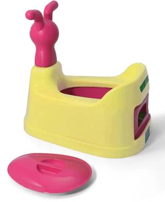 Toilet Trainer Seat with Lid | High Back Support | Plastic Toddler Potty Chair for Boys | Comfortable & Durable image 1