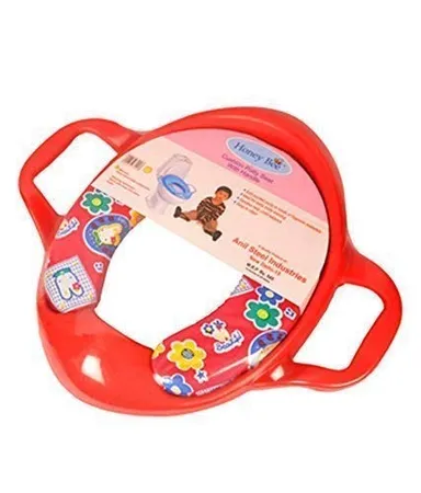  Baby Potty Seat | Soft Cushion, Handle, Plastic Potty Trainer for Toddler Boys and Girls | Comfortable Toilet Seat thumbnail 0