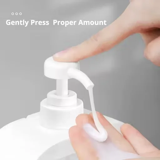 Hand Soap Dispenser | Plastic Pump Dish & Hand Soap Dispenser 1 L | White | Modern Bathroom & Kitchen Use image 2