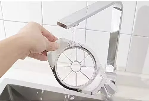 Stainless Steel Apple Slicer 8 Blade | Ultra-Sharp Fruit Cutter| Pitter & Wedger| Safe Kitchen Apple Divider| Silver 1Piece image 3