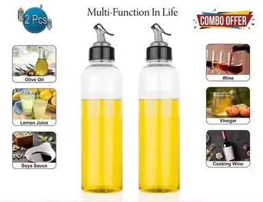 Oil Dispenser 1 Litre | BPA-Free Cooking Oil Bottle | Leakproof | Pack of 2 | Kitchen Accessories