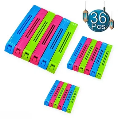 Multipurpose Food Sealing Clips for Snacks & Kitchen Storage Airtight Reusable Plastic Bag Clips  Pantry Organizer for Home & Office Use thumbnail 0