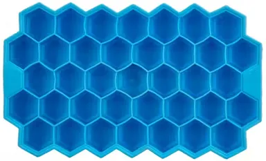 Silicone Honeycomb Ice Cube Tray | 37 Cavity Hexagonal Mould | Soft Silicone | Multicolour | Whiskey & Cocktail & Kids Popsicles thumbnail 2