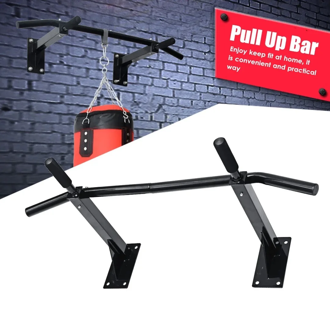 Wall Mount Pull Up Bar | Steel Chin‑Up & Dip Station | Home Gym Strength Bar Supporting 150 kg Load image 1