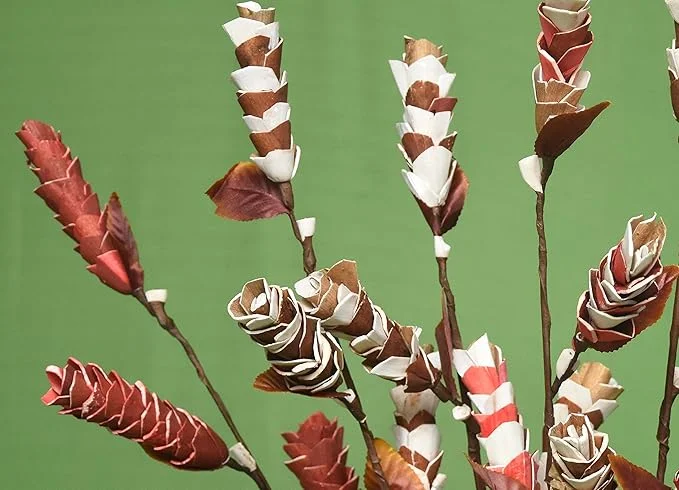 Handcrafted Multicolour Mongolian Rose Floral Bunch | Artificial Long Stem Bouquet for Home Decor| Weddings, Gifting | Premium Natural Look Flowers image 1