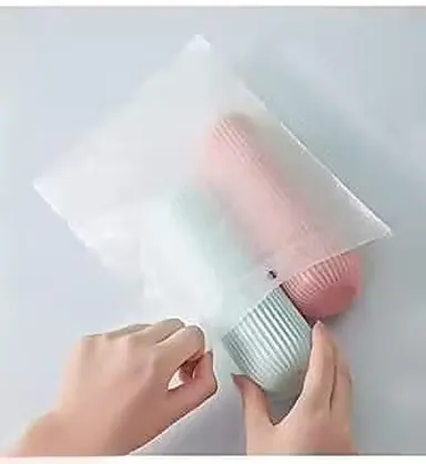 Capsule Shape Travel Toothbrush Case Holder| Portable Plastic Toothbrush Storage| Pack of 2 thumbnail 2