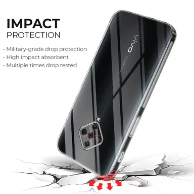 Soft Silicon Transparent Back Cover for Vivo S1 Pro | Lightweight Clear Protective Case  thumbnail 1