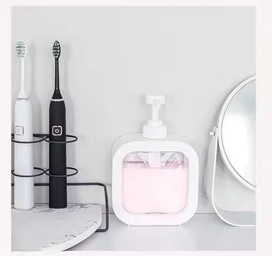 3 PCs Wall Mounted Self-Adhesive Bathroom Corner Shelf | Kitchen Rack & Holder | Trendy Liquid Dispenser | Travel Soap Holder with Cover | Multipurpose Plastic Organizer | Easy Installation thumbnail 2