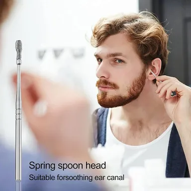Ear Cleaning Kit | Steel Ear Cleaner | 6 Pcs Reusable Ear Wax Remover Set with Storage Pack | Ear Curette & Spring Bud Cleaner thumbnail 5