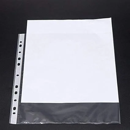 Transparent Document Sleeves | A4 Waterproof Sheet Protectors | 11 Holes Punched Ring Files | Pack of 50 for Office Use image 2