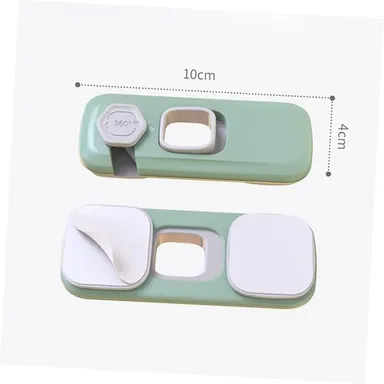 Toddler Safe Refrigerator & Cabinet Lock | Child Proof Freezer Lock | Easy No-Drill Installation | Green Color | 2 Pieces Pack thumbnail 4