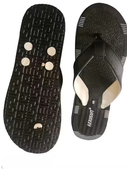 Women Flip-Flops & House Slipper | Black Printed Casual Rubber Slippers IND-7 | indoor footwear for women image 3