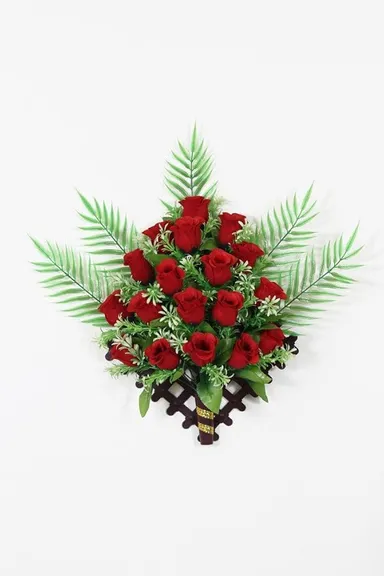 Pure Rose Artificial Flowers with Pot | Realistic Home Décor & Gifting Flower Plant | Decorative Rose Arrangement for Living Room & Office thumbnail 0