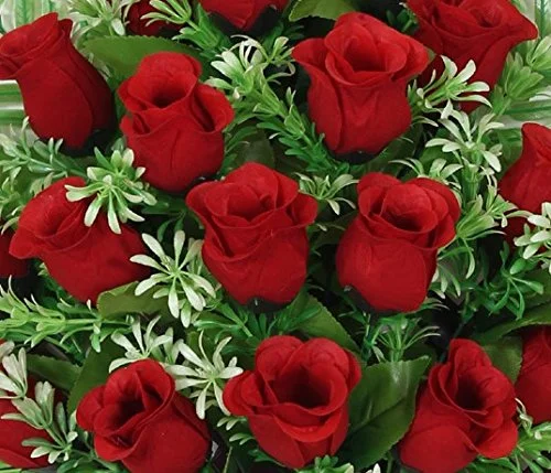Pure Rose Artificial Flowers with Pot | Realistic Home Décor & Gifting Flower Plant | Decorative Rose Arrangement for Living Room & Office image 2
