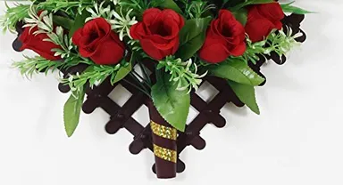 Pure Rose Artificial Flowers with Pot | Realistic Home Décor & Gifting Flower Plant | Decorative Rose Arrangement for Living Room & Office thumbnail 2