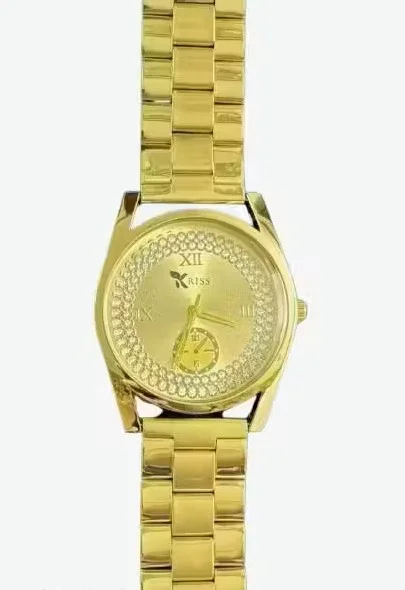 Golden Dial Analog Watch | Gold Dial | Steel Bracelet image 1