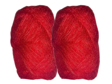 3 Ply Knitting Wool Yarn | 100 gm Each| Red |Pack of 4 | Soft Acrylic Yarn for Knitting and Crochet or Sweater Making thumbnail 0