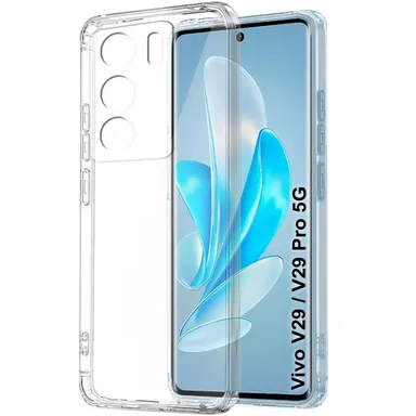Vivo V29 | V29 Pro Soft Transparent Back Cover Case | Camera Protection | Ultra Slim Silicone Case  thumbnail 0