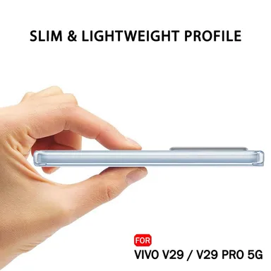 Vivo V29 | V29 Pro Soft Transparent Back Cover Case | Camera Protection | Ultra Slim Silicone Case  thumbnail 3