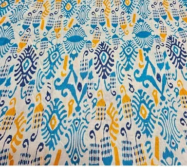 Pure Cotton Unstitched Printed Dress Material Fabric for Women Blouse Kurti Lehenga Saree 5m White Soft Breathable Tailoring Cloth  thumbnail 1