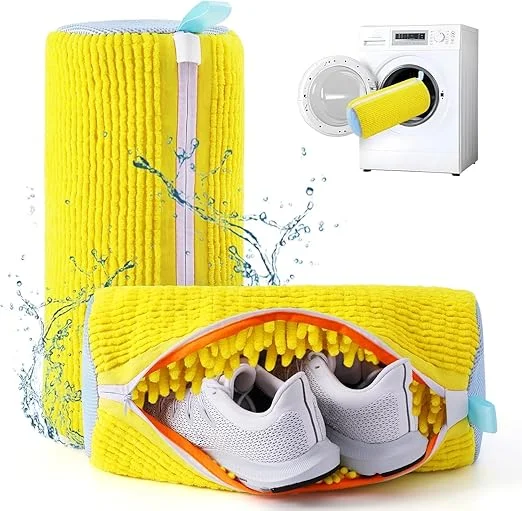 Shoe Washing Machine Bag | Polyester Sneaker Laundry Bag with Invisible Zipper, Protective Shoe Wash Bag for Trainers, Sports Shoes & Delicates – Reusable Organizer image 1
