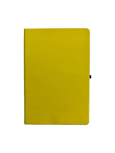 PU Leather Hard Bound A5 Diary with Elastic Lock | Office & Personal Use | Durable, Elegant, Yellow | Pack of 1 thumbnail 1