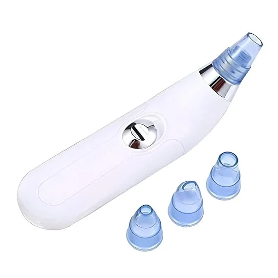 Derma Suction | Blackhead Remover Vacuum Device, Electric Facial Skin Cleanser – Acne & Dead Skin Removal | Gentle 4D Suction for All Skin Types, White image 1