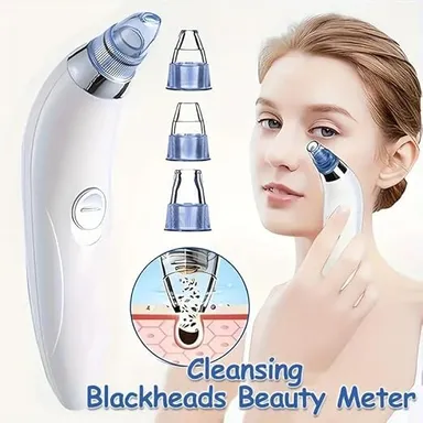 Derma Suction | Blackhead Remover Vacuum Device, Electric Facial Skin Cleanser – Acne & Dead Skin Removal | Gentle 4D Suction for All Skin Types, White thumbnail 5