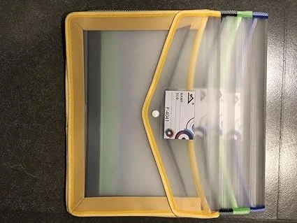 Plastic File Folder | Expanding Poly Envelope | Waterproof Legal Size Document Wallet | Snap Button Closure | Multicolor Pack of 5 | Durable Office Filing image 2