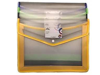 Plastic File Folder | Expanding Poly Envelope | Waterproof Legal Size Document Wallet | Snap Button Closure | Multicolor Pack of 5 | Durable Office Filing thumbnail 0