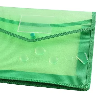 Transparent Envelope Folder | Poly-Plastic A4 Document File Storage Bag with Snap Button | Document Folder for A4 Size Certificates | Set of 10 thumbnail 3