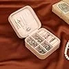 Jewelry Mini Organizer Box | Travel Jewelry Storage Case | PU Leather Vanity Box | Small Ring Organizer | Mandala Art Design for Women image 6