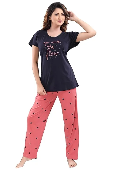 Women Cotton Nightsuit Set | Ladies Sleepwear Combo | Printed Pajama Set for Women image 4