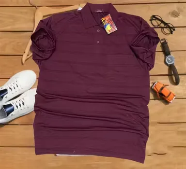 Men’s Cotton Collar T-Shirt with Pocket | Maroon | Short Sleeve | Casual Wear | XXL thumbnail 0